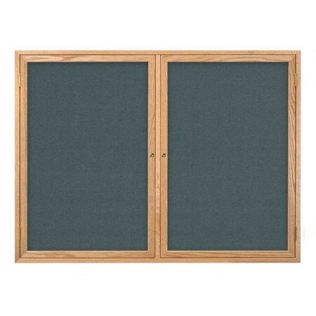 United Visual Products Open Faced Traditional Rounded Corkboard UV643ARC-BRONZE-BLACK
